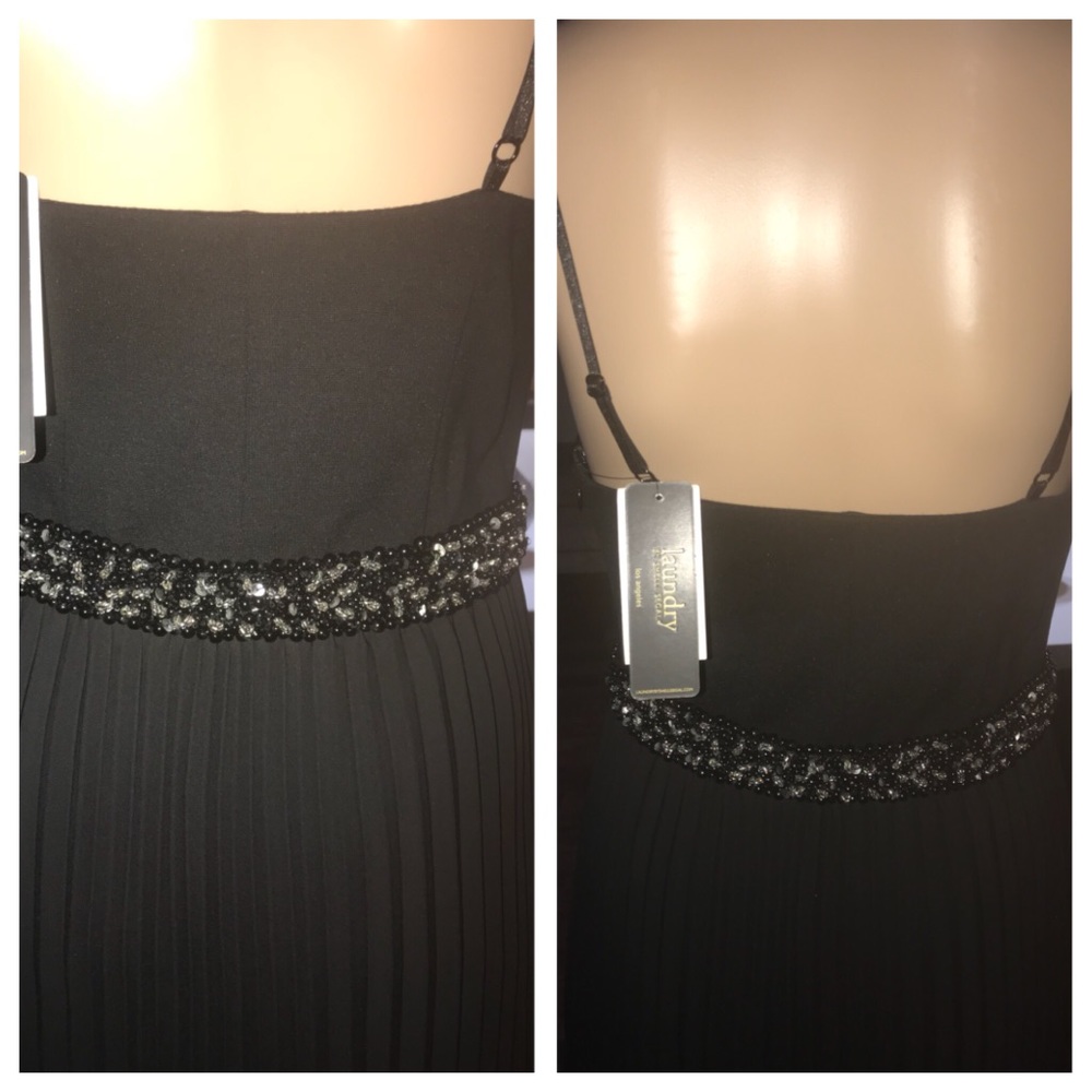 NWT Laundry by Shellie Segal Mixed Media Black Gown size 4 - Picture 5 of 6